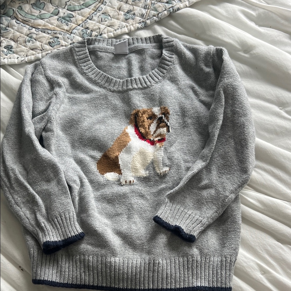 Janie and Jack Gray Knit Sweater